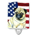 thumbnail image 1 of Carolines Treasures LH9002CNL USA American Flag with Pug Ceramic Night Light, 1 of 1