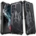 thumbnail image 3 of for Samsung Galaxy s22 Ultra case (5G 6.8 inch 2022) Metal Rugged Heavy Duty The Inner Silicone  Cover with Camera Protection Shockproof Phone Case Funda Military Grade Black, 3 of 14