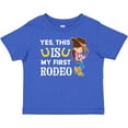 thumbnail image 3 of Inktastic Yes, this IS my First Rodeo- cowgirl in hat and boots Girls Baby T-Shirt, 3 of 5