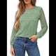 thumbnail image 2 of Camisas de Larga para Mujer, Blusas Elegantes e Informales de Encaje, Conjuntos de Otoño 2025, Camisetas y Ropa de Trabajo. Verde S, 2 of 8