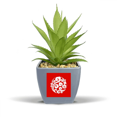 thumbnail image 1 of Chinese Traditional Decorative Cloud Fake Pineapple Flower Pot Vase Mini Decor, 1 of 3