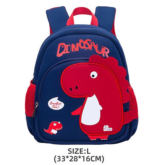 Greatop New Children School Bags 3d Dinosaur Cartoon Kids Bag Cute Toddler School Boys Mochila Kindergarten Mochila Infantil CC-Blue-L