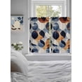 thumbnail image 4 of Kitchen Curtains 54 Inches length, Navy Blue Burnt Orange Window Treatment Curtain Drapes, Retro Abstract Geometric Thermal Insulated Drapes for Basement Hotel RV, 42"x54", 2 Panels, 4 of 7