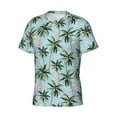 thumbnail image 5 of Vsdgher Flamingos And Palms Print Men's Dry Fit Mesh Athletic Shirts Moisture Wicking Tennis T-Shirt Tops, 5 of 9