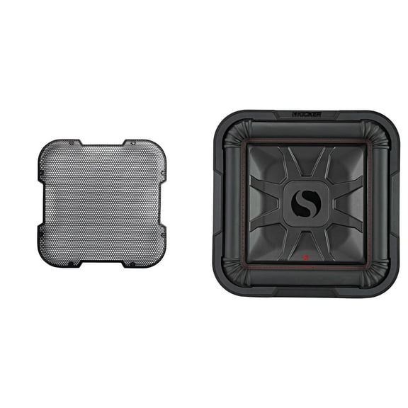 Kicker 46L7T124 L7T L7-Thin 12" Subwoofer, Dual Voice Coil, 4-Ohm & 52GL712 Grill Bundle