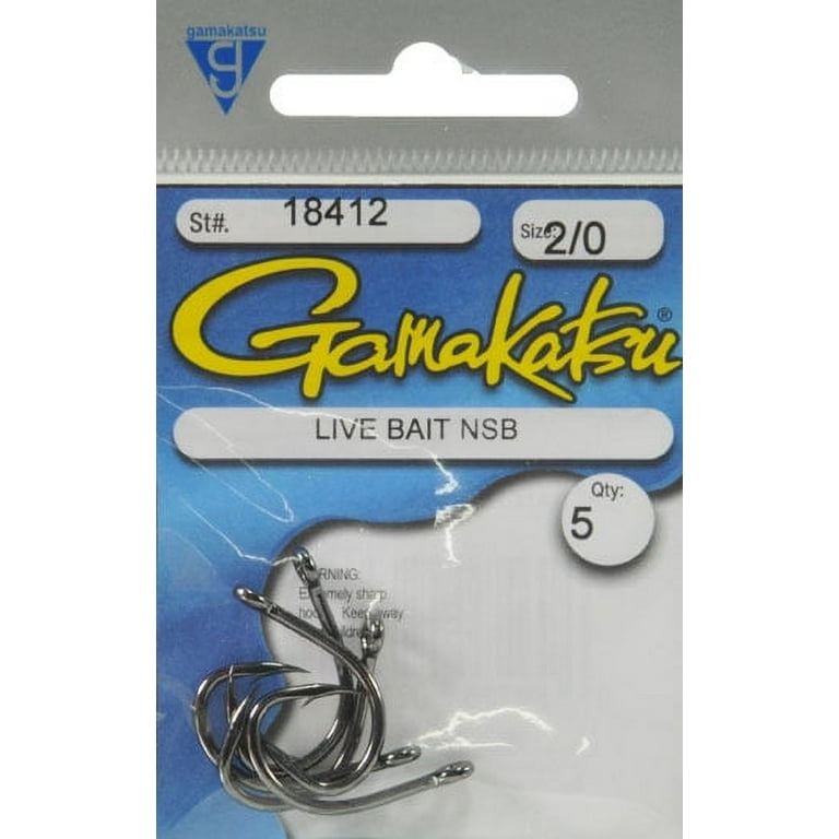 Gamakatsu 184R Ringed Live Bait Fishing Hooks Sizes 1/0 - 4/0