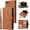 Brown, variant on Wallet Case for iPhone SE 2022 5G/iPhone 7/iPhone 8/iPhone SE 2020, Premium PU Leather Magnetic Handbag Zipper Case Kickstand Card Slots Wrist Strap Flip Cover for iPhone SE3/SE2 - Dark Green