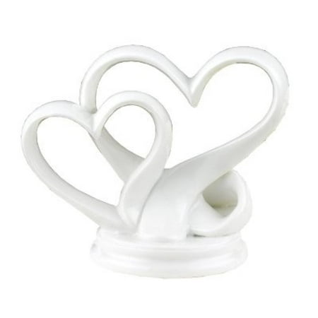 - Hortense B. Hewitt Wedding Accessories, Cake Top, Contemporary Double Heart, 4-Inches Tall x 5-Inches Wide