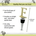 thumbnail image 4 of Reusable Wine Cork Bottle Wine Stopper Top Closer Seal in Brass - Letter “F”, 4 of 7