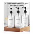 thumbnail image 3 of Dispensador Xtellar Jabonera De Baño Líquido 3 Pzs Despachador Jabon Color Blanco, 3 of 5