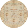 thumbnail image 1 of Ahgly Company Machine Washable Indoor Round Abstract Brown Sand Brown Area Rugs, 6' Round, 1 of 7