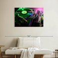 thumbnail image 2 of Elephant Stock Record Player Wall Art - Horizontal Canvas Wall Art - Living Room Wall Decor - Music Canvas - Green And Pink Decor - 36" x 24", 2 of 8