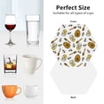 thumbnail image 6 of Honeii Honey print Leather Coaster Set of 4, ideal for safeguarding your furniture from drinks spills and effortless cleanup-Hexagon, 6 of 6