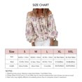 thumbnail image 4 of Top con mangas acampanadas y hombros descubiertos,Blusa con estampado floral y volantes para mujer, blusa con mangas con volantes y estampado floral, funcionalidad inteligente, 4 of 4