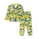 thumbnail image 1 of Fotbe Lemon Seamless Pattern Oil Painting Effect Conjunto de Pijama de Manga Larga para Mujer con Estampado, Ropa de Dormir de 2 Piezas, Conjunto de Casa Suave y Cómodo con Bolsillos-Medium, 1 of 7