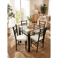 thumbnail image 4 of Juego De Comedor Moderno De 4 Sillas Mesa De Vidrio Templado, 4 of 11