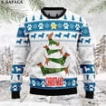 thumbnail image 5 of Lindos suéteres de punto navideños con diseño de perro salchicha, divertidos suéteres de regalo de Navidad y Halloween, tops para parejas, fiestas, unisex, casuales, 3, 5 of 5