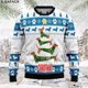 thumbnail image 5 of Lindos suéteres de punto navideños con diseño de perro salchicha, divertidos suéteres de regalo de Navidad y Halloween, tops para parejas, fiestas, unisex, casuales, 3, 5 of 5