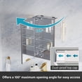 thumbnail image 5 of ANGELES HOME 16" x 30" Copper-Free Mirror Medicine Cabinet with Beveled Mirror Door, Recessed or Surface Mount, Adjustable Shelves, 5 of 15