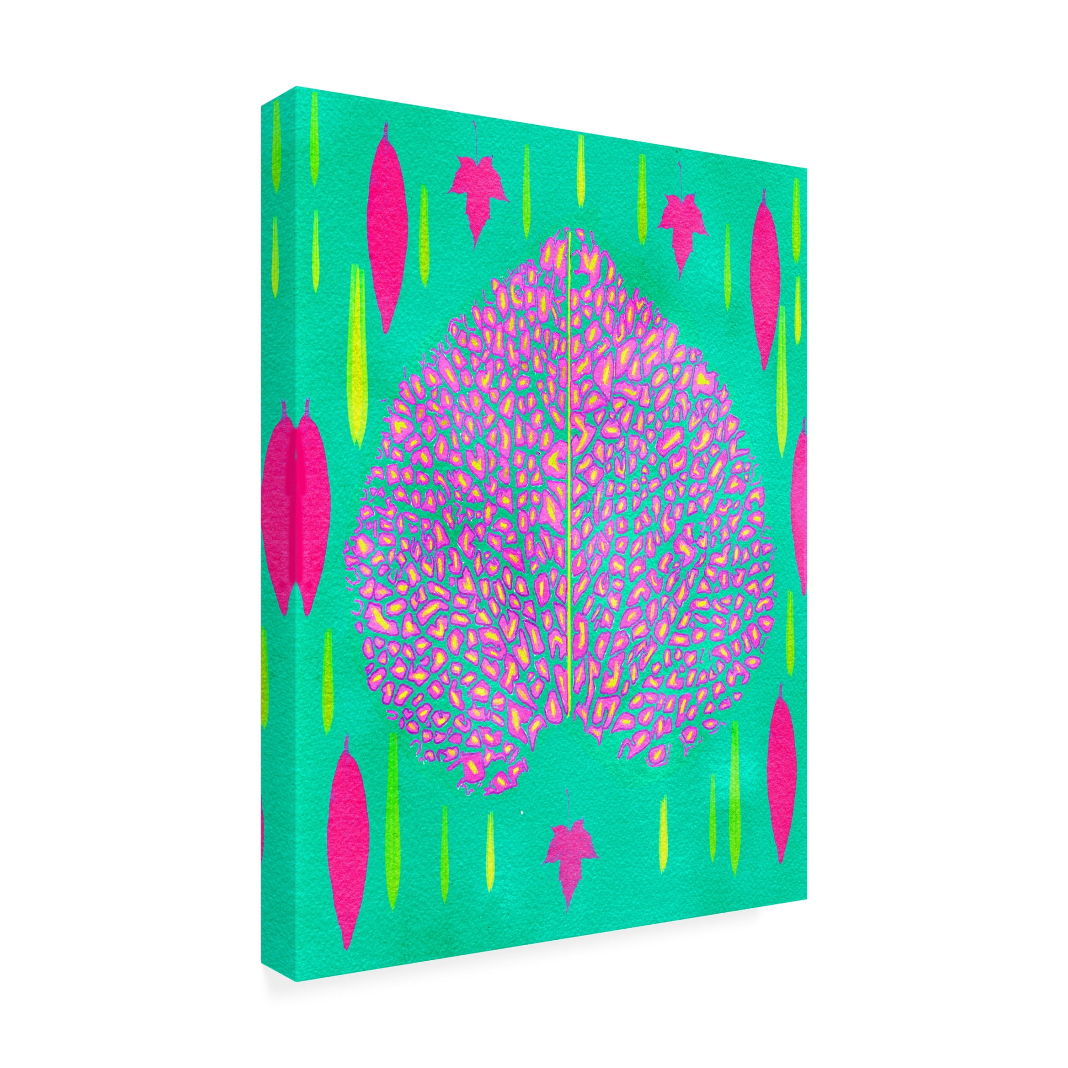 Trademark Fine Art giovanna nicolo  Leaves In Pink Canvas Wall Art