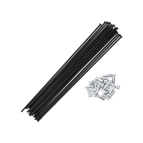 20 Set 14G Straight Pull Bicycle Spokes 171mm Straight Pull Bike Wheel Spokes Carbon Steel Black