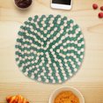 thumbnail image 2 of Dessous De Plat Rond En Feutre (Vert Et Beige), 2 of 3