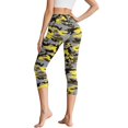 thumbnail image 2 of HELLHERO Camouflage Printed Yoga Pants for Women High Waisted Capri Leggings Breathable Workout Leggings with Pockets, XL, 2 of 7
