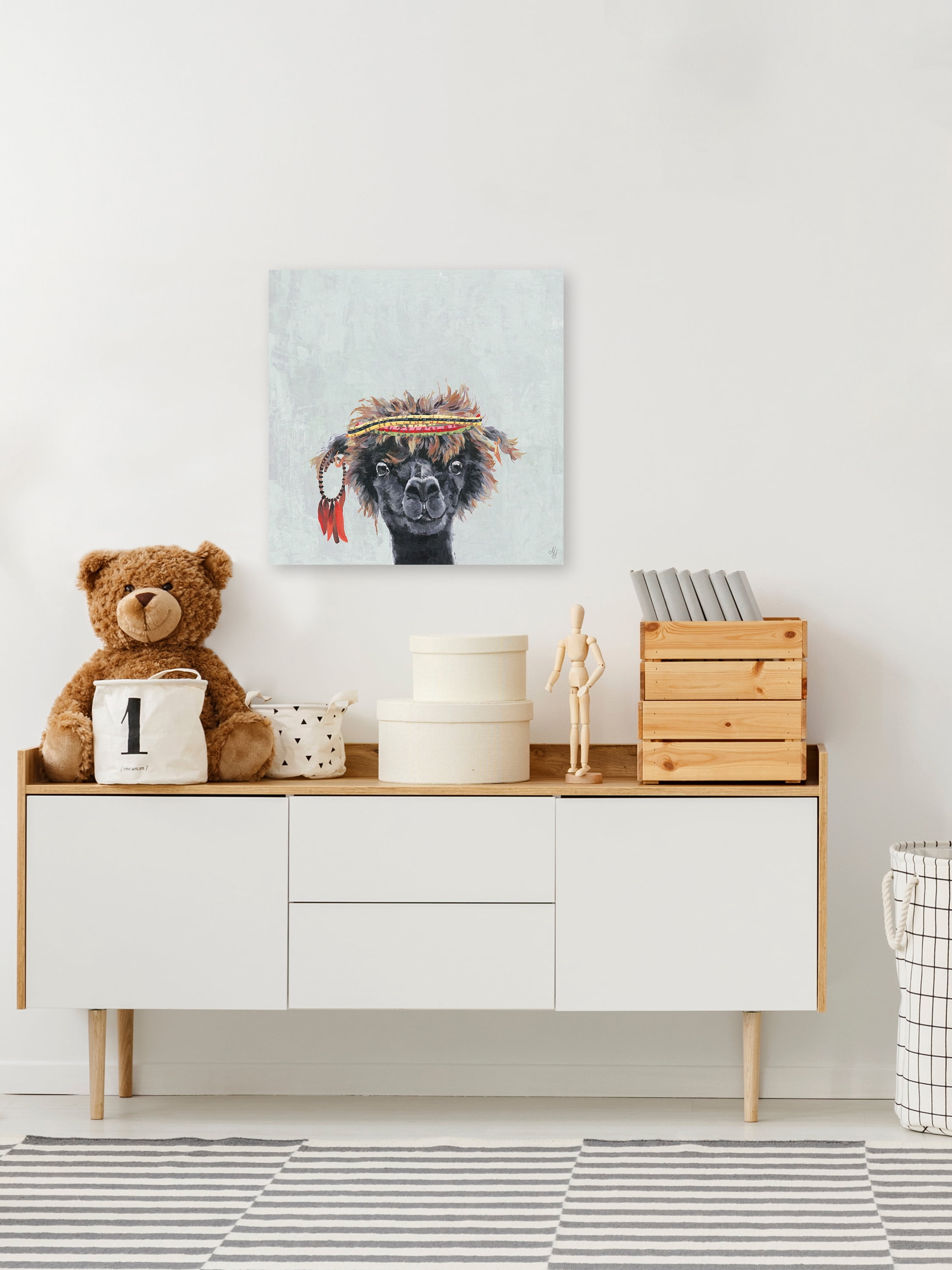 Marmont Hill Hippie Llama II Canvas Wall Art