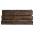 thumbnail image 3 of Fresca Lazzaro Free Standing Double Sinks Modern Wood Bathroom Cabinet in Brown, 3 of 5