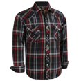 thumbnail image 1 of Camisa COEVALS CLUB para hombre, manga larga, estilo western, a cuadros, negro/rojo, talla M, 1 of 7