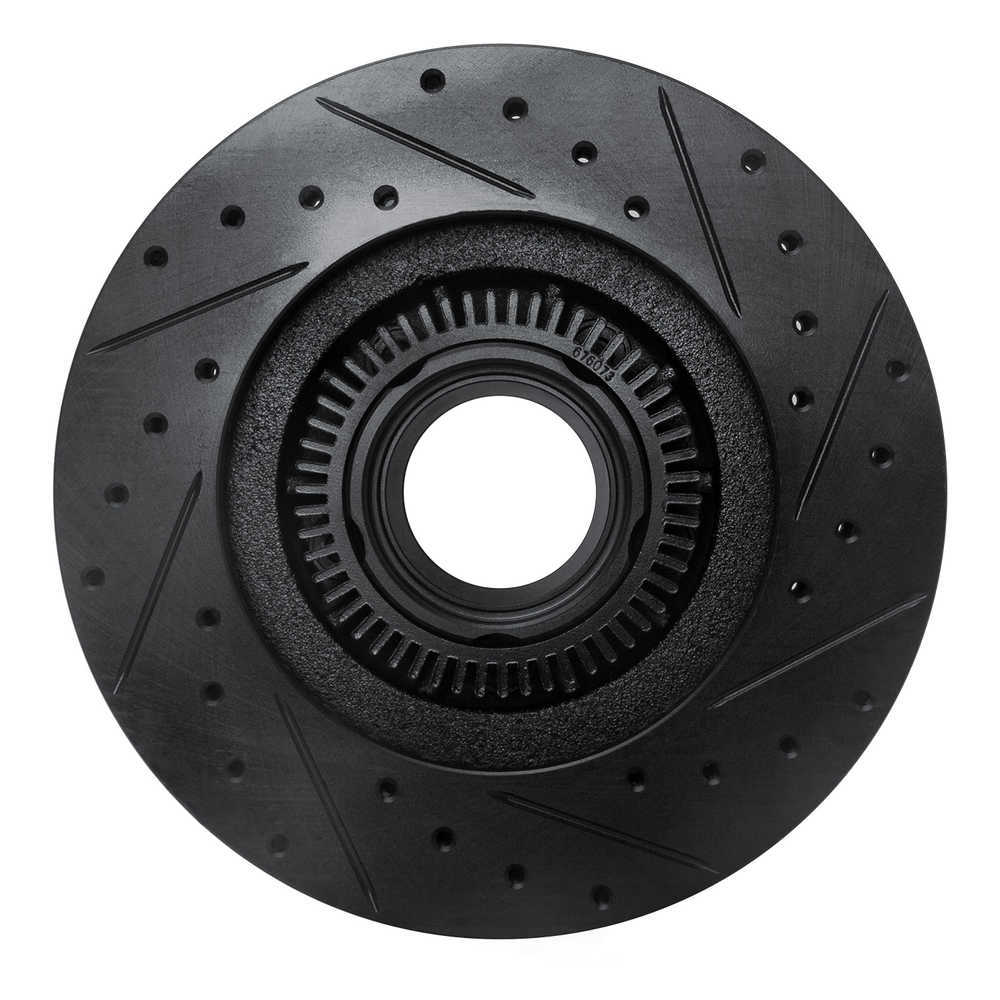 Dynamic Friction Company 633-54140L DFC Brake Rotor - Drilled And Slotted - Black