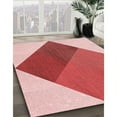 thumbnail image 3 of Ahgly Company Machine Washable Indoor Square Transitional Deep Rose Pink Area Rugs, 5' Square, 3 of 7
