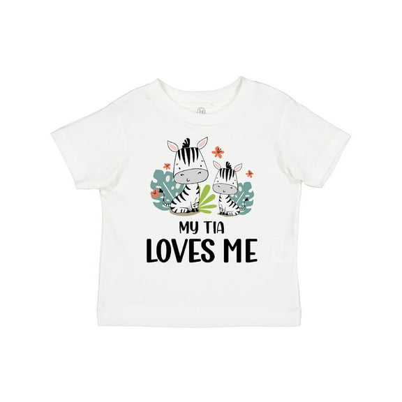 Inktastic Zebra My Tia Loves Me Boys or Girls Toddler T-Shirt