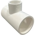 thumbnail image 3 of ERA Schedule 40 PVC Reducing Tee, 2" x 2" x 3/4" Socket x Socket x Socket, NSF-PW Certified, White PVC Pipe Fitting – 5 Pack, 3 of 5