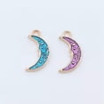 thumbnail image 2 of HOOUN 100 Pcs Multicolor Alloy Enamel Moon Charms Pendant 17X9MM Diy Making D20167-Blue, 2 of 8