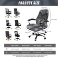 thumbnail image 6 of Xixirimido Wolf Gray Pattern Computer Office Chair Covers Stretchable Soft Fit Universal Desk Rotating Slipcovers, Removable Washable Chair Protector Cover with Button, Large, 6 of 6