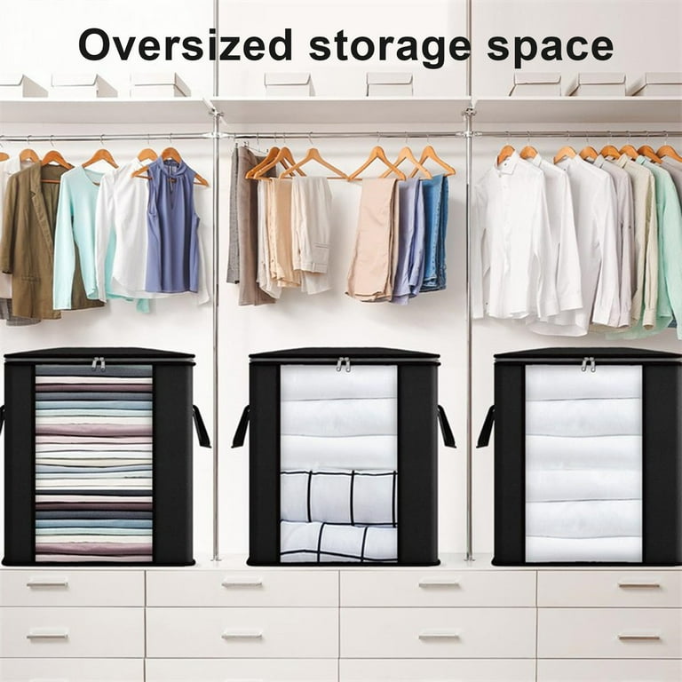 Extra Large Blanket Storage Bags 120l Foldable Clothes Storage Bins with Reinforced Handles Household Laundry Bag Breathable Toy Bag Comforters Storage Bag for Clothes Bedding Blankets Walmart