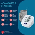 thumbnail image 2 of Omron HEM 7143T1 Digital Bluetooth Blood Pressure Monitor with Cuff Wrapping Guide & Intellisense Technology, 2 of 4