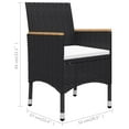 thumbnail image 4 of vidaXL 3 Piece Garden Dining Set Black, 4 of 5