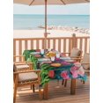 thumbnail image 2 of Outdoor Table Cloth with Umbrella Hole and Zipper, Colorful Spring Floral Waterproof Rectangle Tablecloth 60"x102", Summer Botanical Oil Painting Washable Table Cover for Outside Party Patio Picnic, 2 of 8