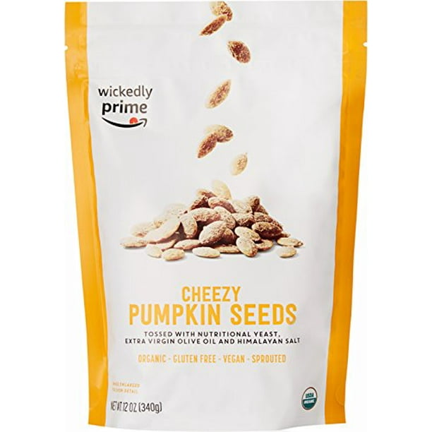 Wickedly Prime Organic Sprouted Pumpkin Seeds Cheezy 12 Ounce Walmart Com