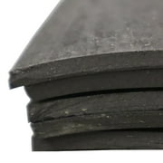 Nitrile Commercial Grade Rubber Sheet, Black, 60A, 0.031 x 24 x 36
