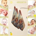 thumbnail image 3 of Dreamtimes 5 PCS Harvest Autumn Truck Baby Muslin Washcloths, Pumpkin Thanksgiving Face Towel Burp Cloths Ultrasoft Absorbent Cotton Bath Wipes Towels for Newborn Boys Girls, 3 of 7