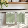 thumbnail image 7 of Coastal Coral Kitchen Towels Set of 2, Sage Green Ocean Marine Nautical Beach Absorbent Dish Towels for Kitchen, Microfiber Hand Towel, Quick Drying Tea Towel for Cleaning Decorative Dishcloths, 7 of 7