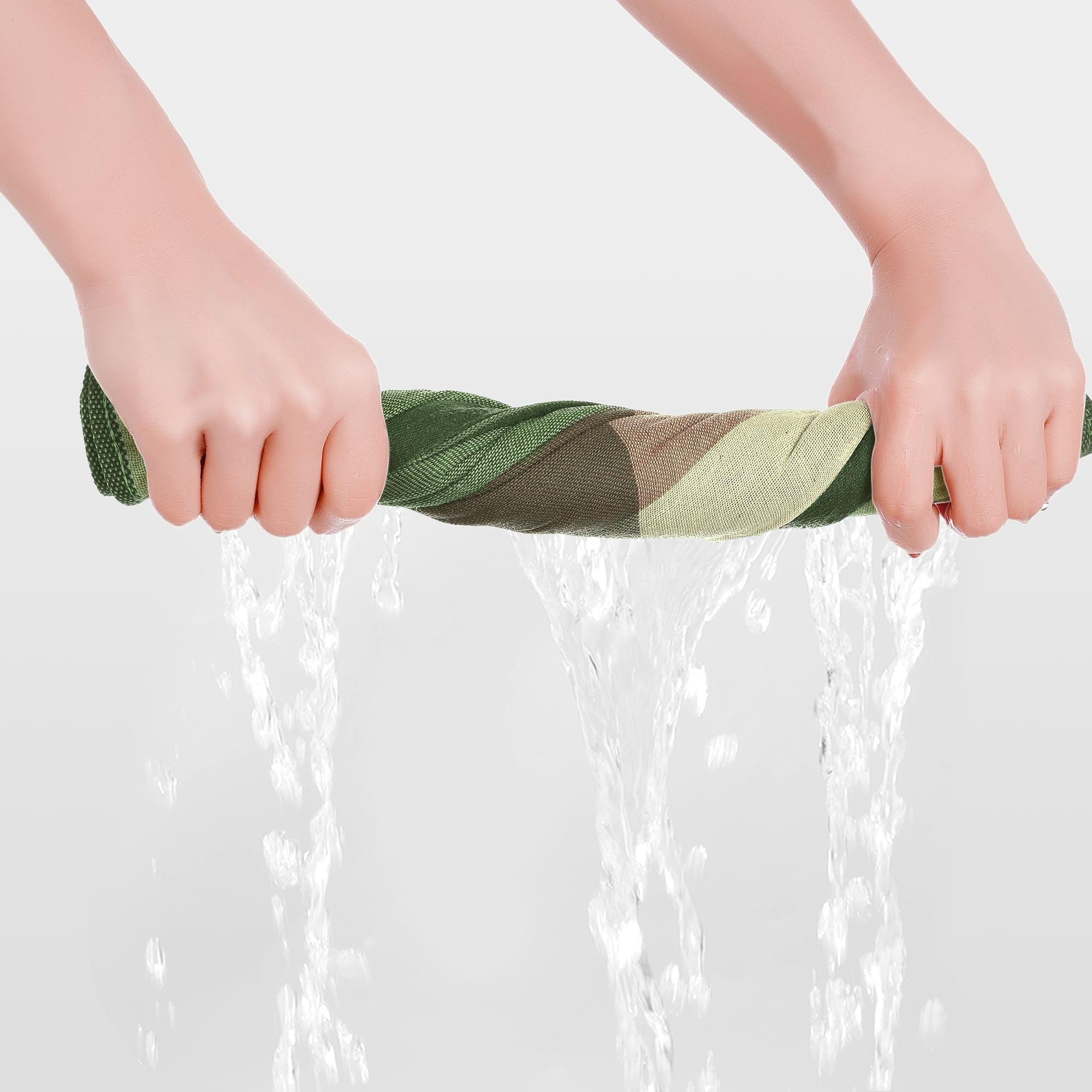 Unique Bargains Bathroom Hand Towels Quick Drying Kitchen Towel Sets 14" x 30" Green 4pk