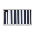 thumbnail image 2 of JIALIOU Nylon Trifold Card Wallet with ID Window Zipper Pocket for Men Women Teen Navy Blue and White Striped, 2 of 7