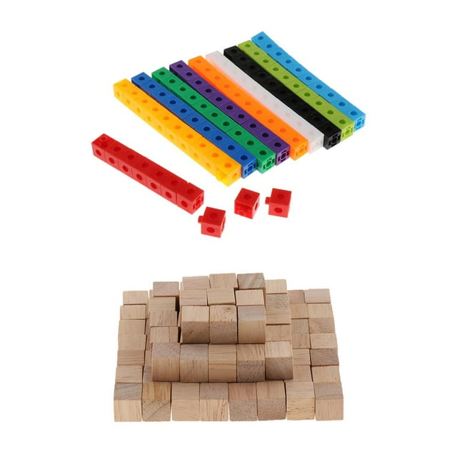 100pcs Cubes Conjunto de Actividades +100pcs Bloques de Construcción de para Cultivar Capacidad de Coordinación Mano-Ojo Sunnimix Cubos