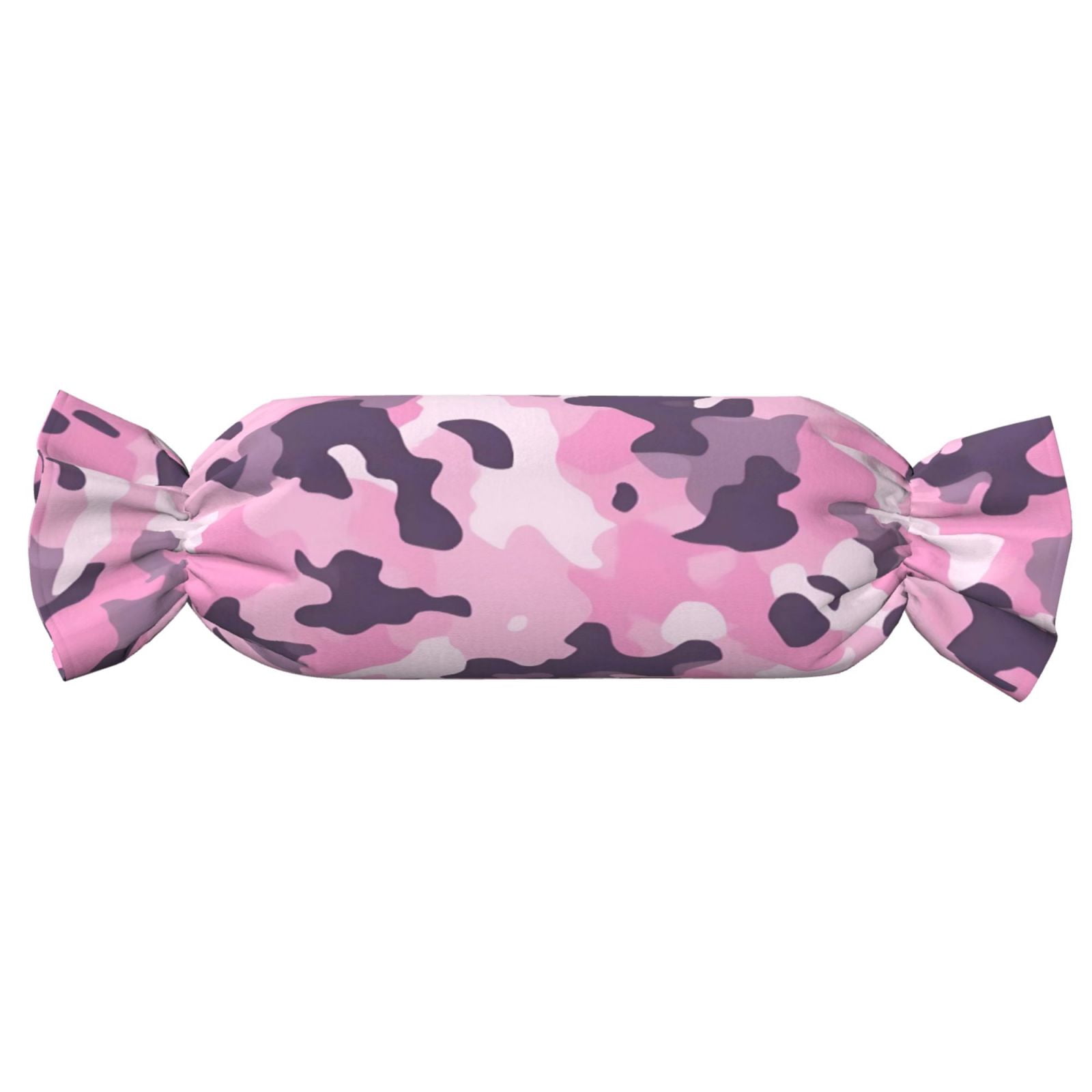 Candy Throw Pillow Travel Cervical Pillow Cylindrical Neck Body Cushion With Insert For Bed Couch Home Decor 9.8x24.4in Texture Military Camouflage Pattern Abstract Pink_3