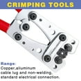 thumbnail image 6 of Battery Cable Lug Crimping Tools with Wire Cutter-Haisstronica Wire Crimper Tools-AWG 10 8 6 4 2 1/0-Battery Terminal Crimper for Heavy Duty Wire Lugs,Battery Terminal,Copper Lugs Terminal (RED), 6 of 7