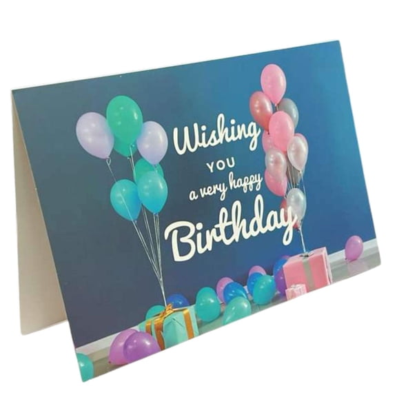 Elegant 4X6 inches Happy Birthday Greeting Card with Envelop: 1CT